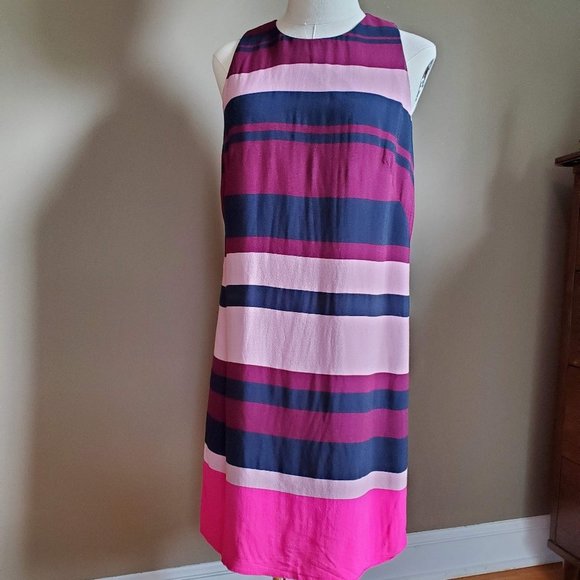 Ann Taylor Factory Striped Shift Dress 8P - Picture 1 of 7